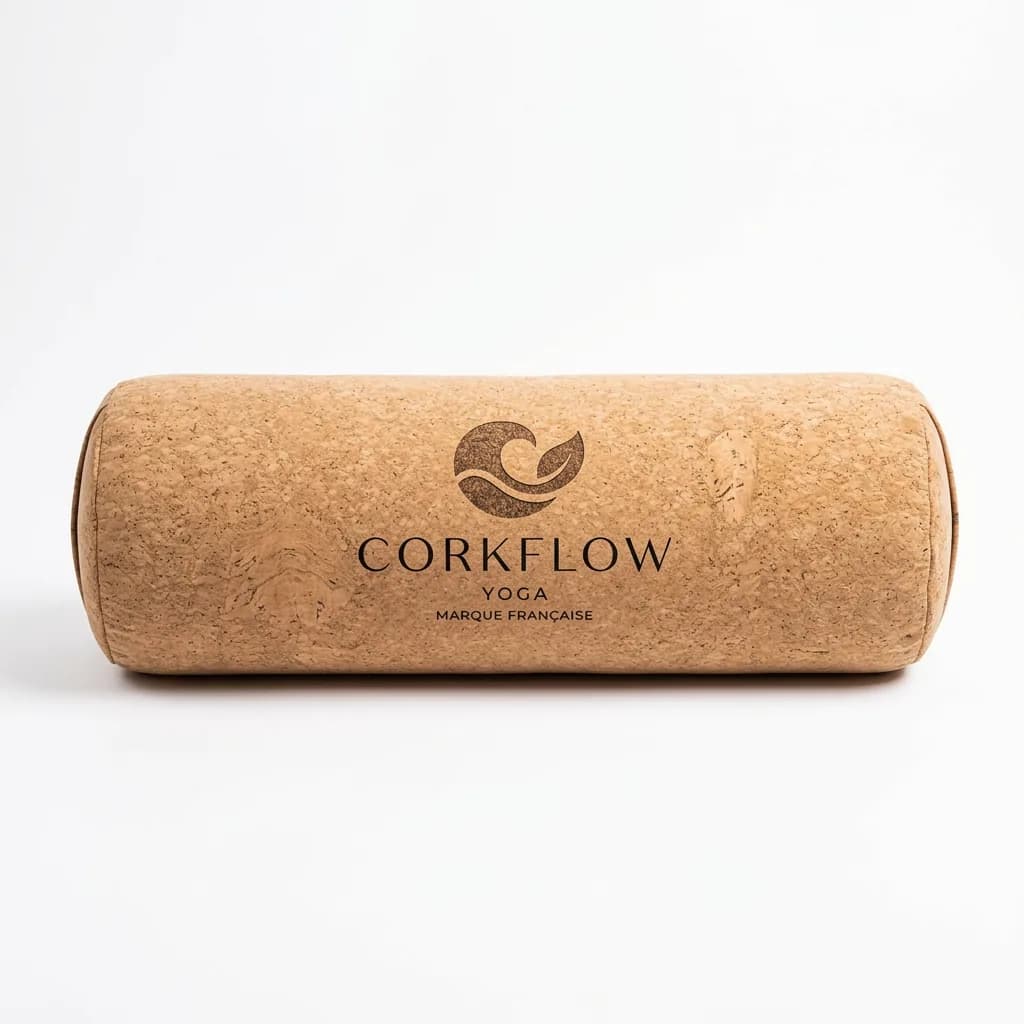 Bolster de yoga restauratif en liège naturel Corkflow — kapok biologique soutien