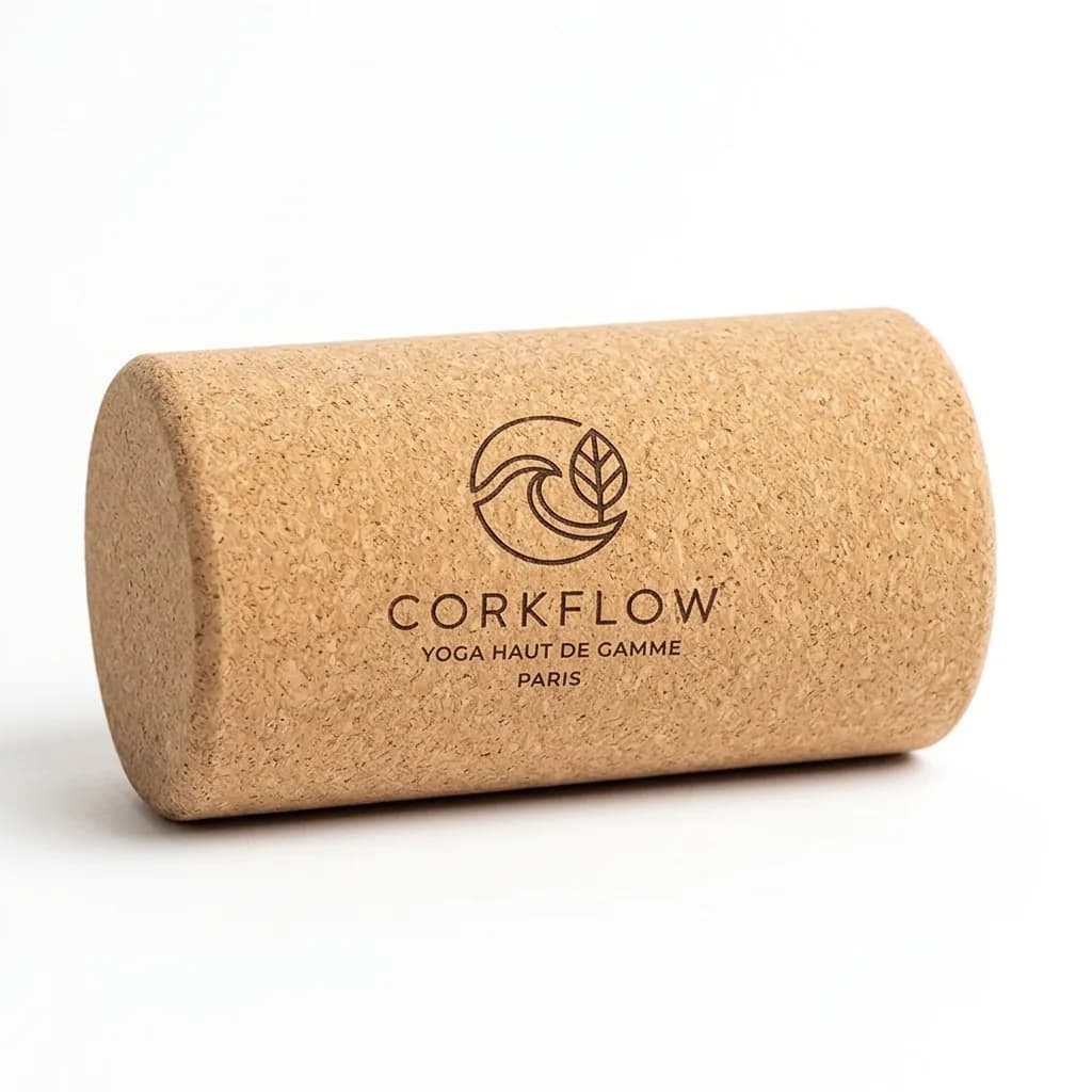 Rouleau de massage en liège naturel Corkflow — récupération musculaire myofasciale