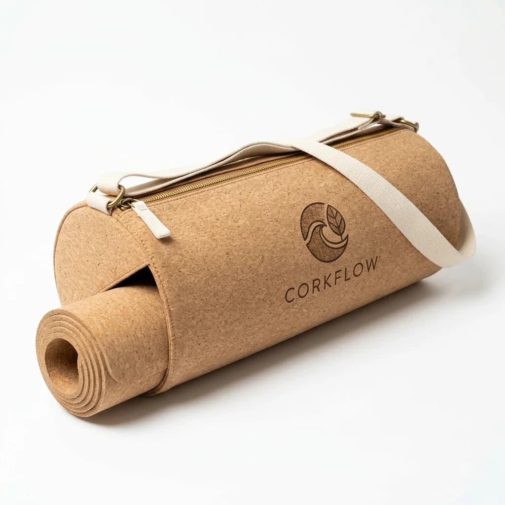 Sac de transport tapis yoga en liège naturel Corkflow — coton biologique